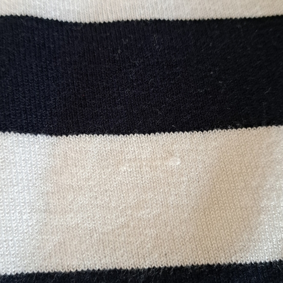 Nautica Jeans Striped Sweater Women's XS Navy Blue White Stripe Lightweight Knit - Picture 9 of 13